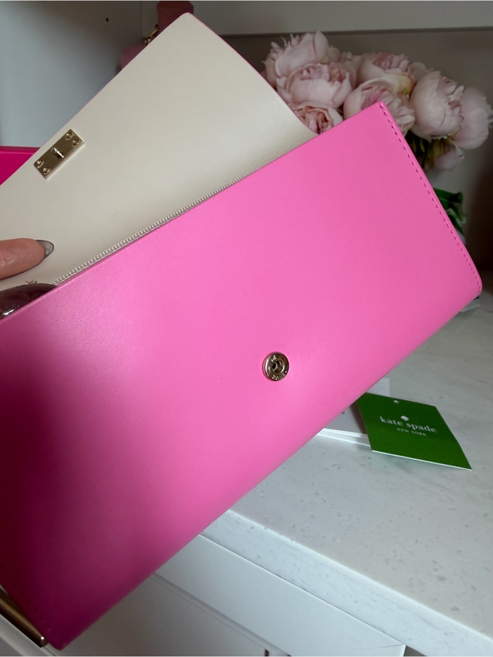 kate spade gift boxed like new Cameron St Lacey Pink Leather Continental Wallet - Picture 10 of 14